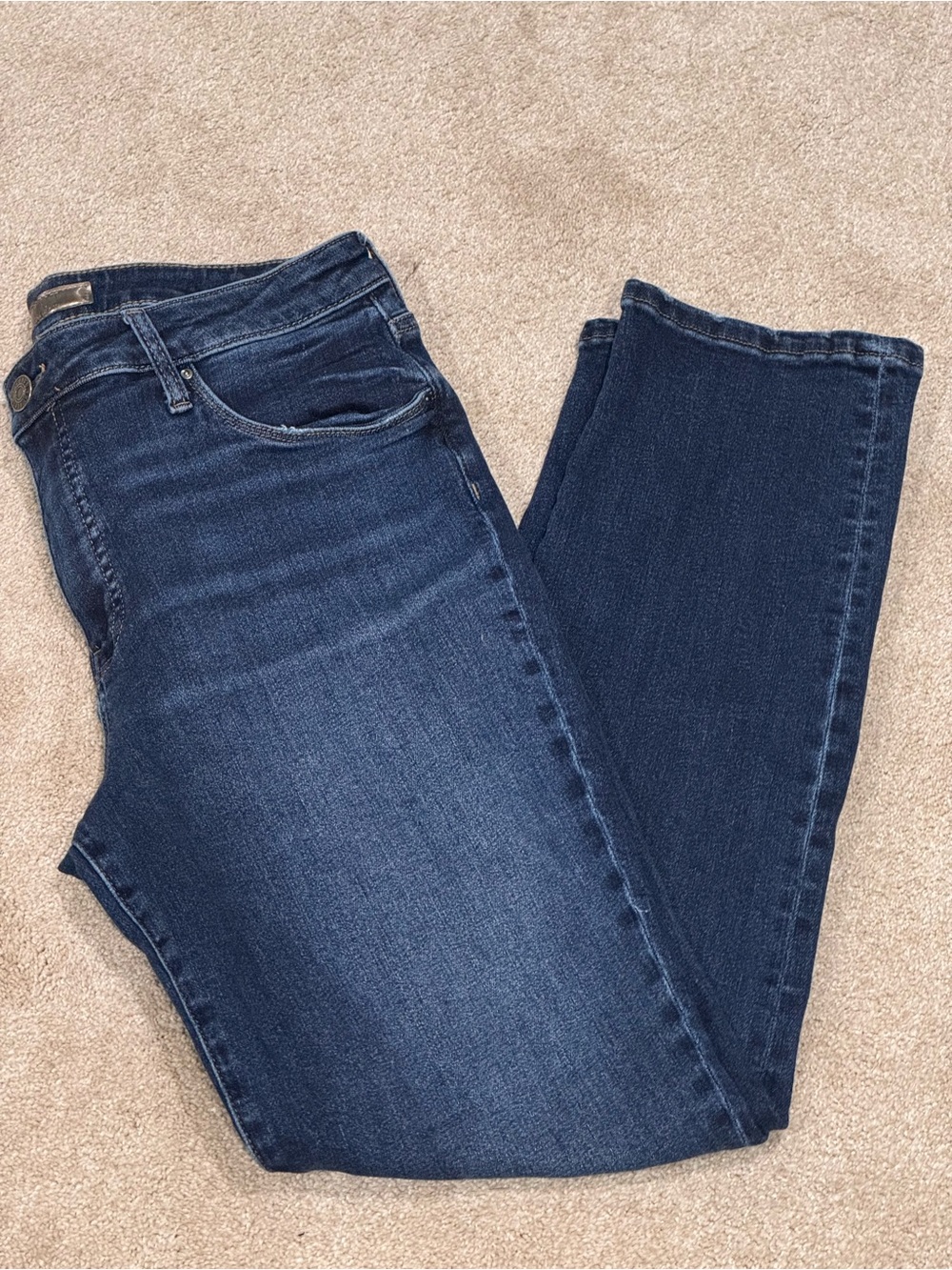 KUT from the Kloth Reese Fab Ab Ankle Straight Leg High Rise Jeans Blue Size 12